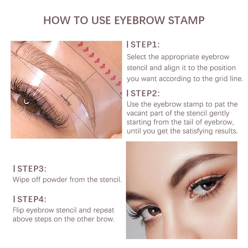 makeup products Eyebrow Stamp Shaping Kit Set maquiagem Hairline Enhance Make-up for women 화장품 maquillage femme