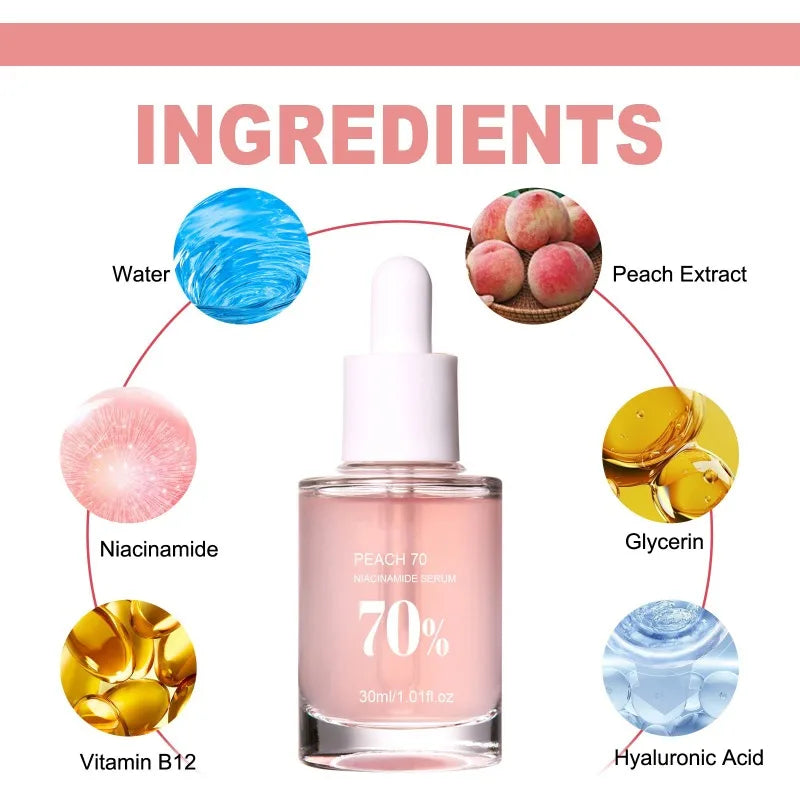 Women Facial Bleaching Serum Moisturizing Fade Dull Melasma Brighten Serum Niacinamide Lighten Essence Fade Fine Lines Skin Care