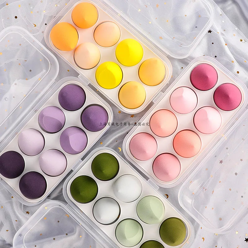 4pcs/8pcs Makeup Sponge Set Cosmetic Blender Beauty Puff Foundation Powder Concealer Cream Soft Sponges Women Face Make Up Tools