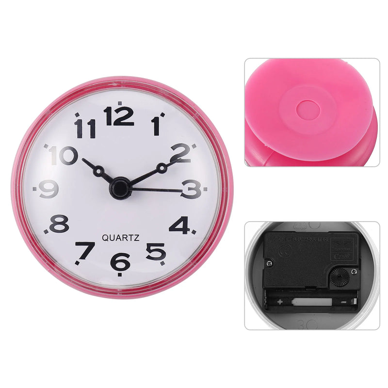 Waterproof Simple Wall Clock Swimming Pool Bathroom Shower Mute Clock Suction Cup Hanging Wall Clock Toilet Watch Home Decorate