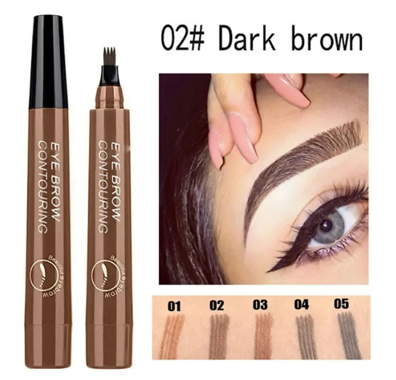 4-Fork Eyebrow Pencil Make-up for Women Non-Fading Black Dark Brown Liquid High quality professional eyebrow makeup 2024