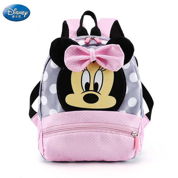 Disney Cartoon Backpack for Kids - Minnie & Mickey Mouse Schoolbag