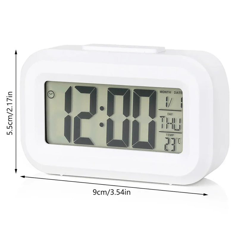 LED Digital Alarm Clock Mini Alarm Clock Suitable for Home Office Bedside Table Kids Bedroom Electronic Clocks Decor Garden