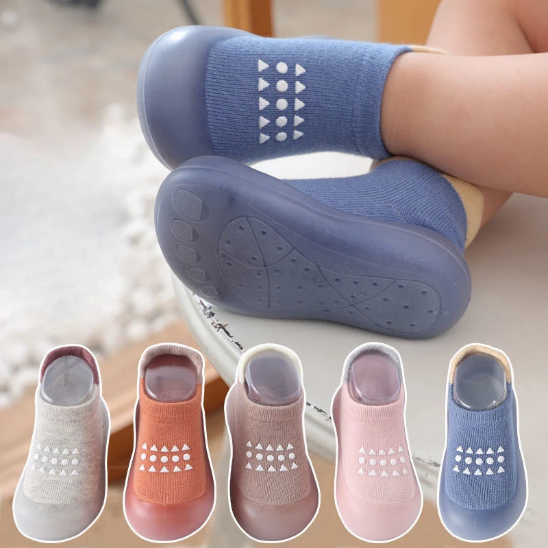 Summer New Combed Cotton Anti slip and Breathable Children's Soft Sole Shoes Baby Walking Shoes Mesh Faced Baby Floor Socks