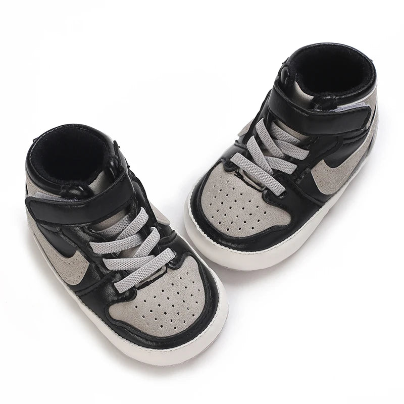 Fashionable baby shoes trendy baby high top casual sports shoes first step walking shoes for boys and girls aged 0-18 months