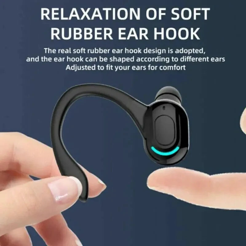 #Bluetooth 5.1 Ear Hook Earphones Wireless Headphones Mini Handsfree Waterproof Sport Music Headset Single Right Earbuds