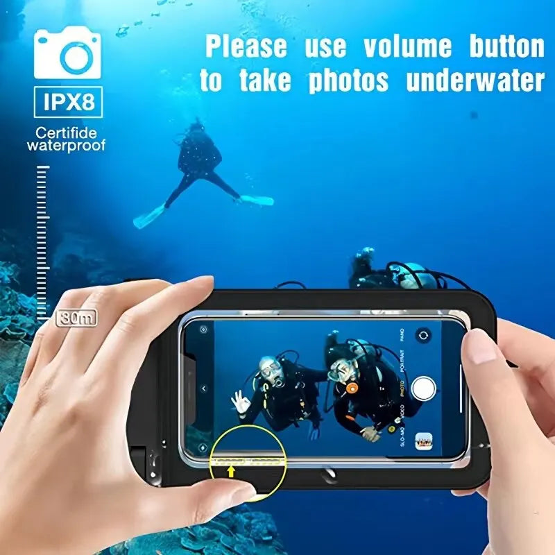 Outdoor Waterproof Phone Case Swimming Water Proof Bag 3.5-6.5" Universal Underwater Phone Protector Pouch Cover for Cellphone