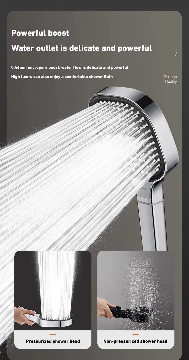 Xiaomi 13cm Large Panel 3 Modes High Pressure Shower Head Massage Shower Head With Filter Element Bathroom Accessories 2024 New