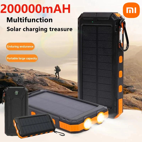 Xiaomi 200000mAh Solar Power Bank Outdoor Wild Camping Large Capacity Backup Power Portable With Compass Supply Rapid Charging