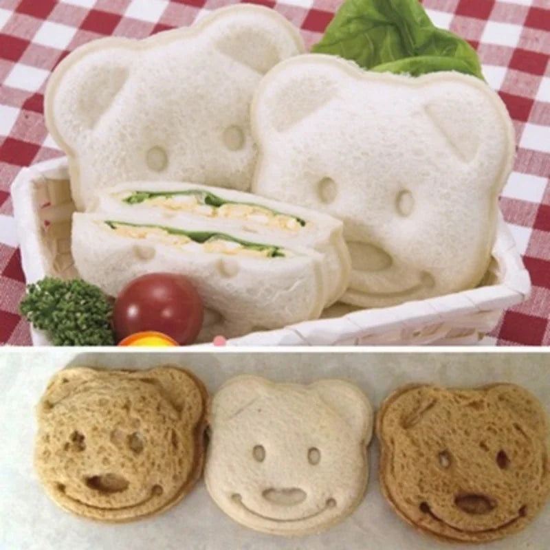 Cute Bear Sandwich Mold Toast Bread Making Cutter Mould Cute Baking Pastry Tools Children Interesting Food Kitchen Accessories