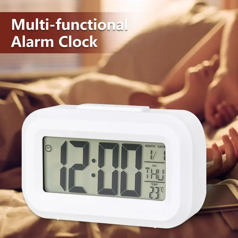 LED Digital Alarm Clock Mini Alarm Clock Suitable for Home Office Bedside Table Kids Bedroom Electronic Clocks Decor Garden