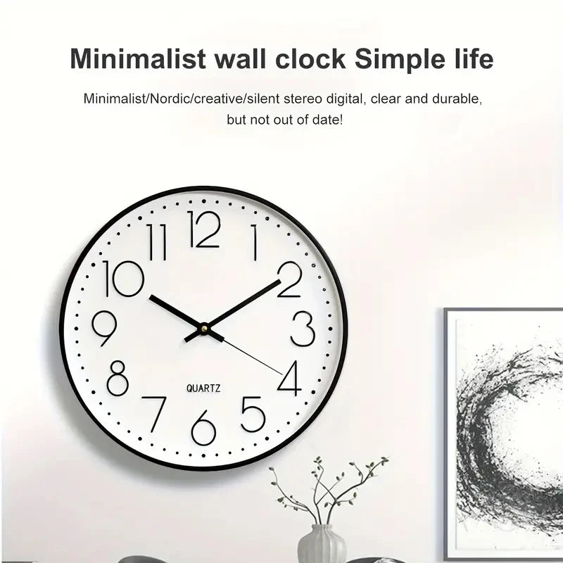 8 Inch Mute Quartz Wall Clock Cubic Digital Clock Living Room Bedroom Wall Clock Simple Digital Clock Home Decorations