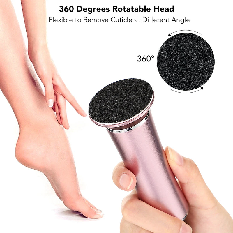 Electric Foot Callus Remover with Replacement Sandpaper - Ultimate Foot Care Pedicure Tool for Smooth Heels and Dead Skin Removal