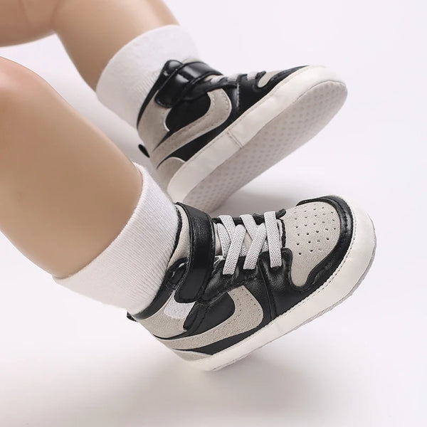 Fashionable baby shoes trendy baby high top casual sports shoes first step walking shoes for boys and girls aged 0-18 months