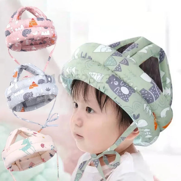 Baby Toddler Cap Safety Helmet Head Safety Soft Comfortable Head Security Protection Adjustable Learn Walk Crash Anti-fall Pad