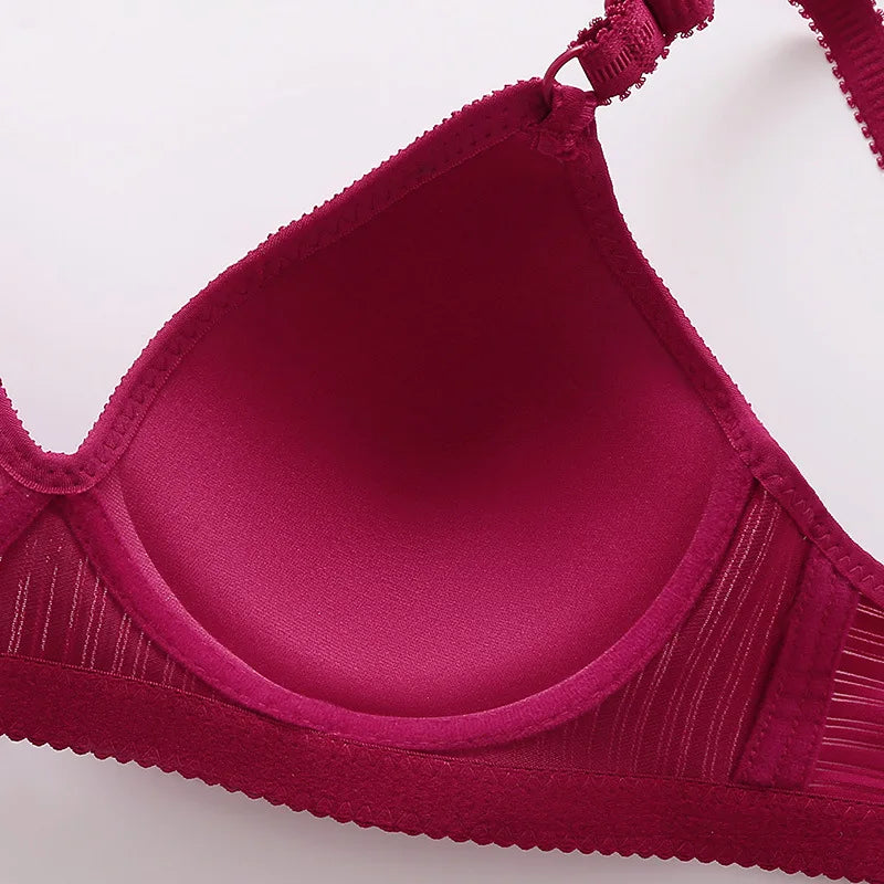 Womens 36-44 B/C Plus Size Bras for Mother Middle Aged Wire Free Thin Cup Bralette Tops Women Underwear Sutian Feminino