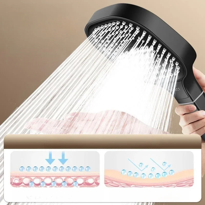 Xiaomi 13cm Large Panel 3 Modes High Pressure Shower Head Massage Shower Head With Filter Element Bathroom Accessories 2024 New