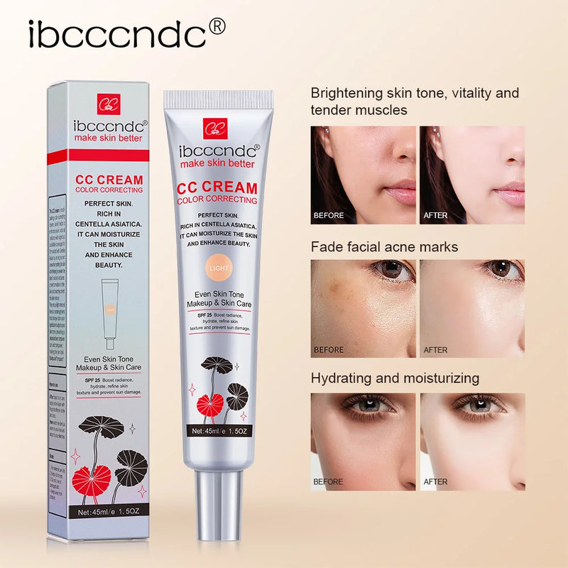 Moisturizing Correcting CC Cream Waterproof Anti-sweat Makeup Before Concealer Lasting Women Makeup Protect Skin erborian Make