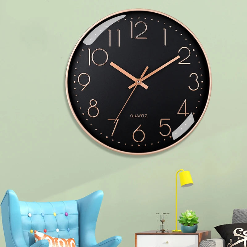 8 Inch Mute Quartz Wall Clock Cubic Digital Clock Living Room Bedroom Wall Clock Simple Digital Clock Home Decorations