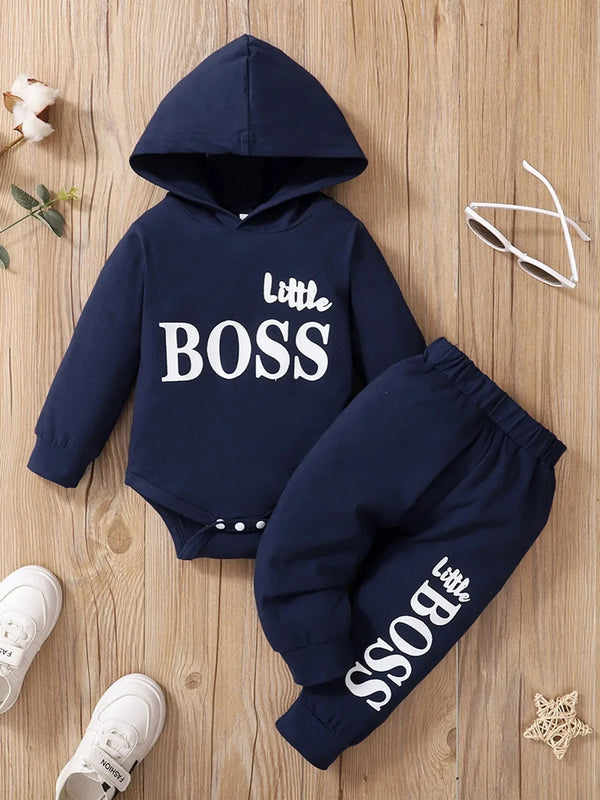 Winter   Newborn  Infant   0-24M  Baby   Boy   Long   Sleeves   Cotton   Hooded   Letter    Fashion    Baby   Hoodies   Clothing