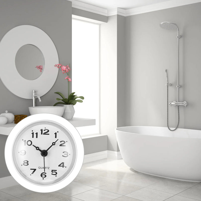 Waterproof Simple Wall Clock Swimming Pool Bathroom Shower Mute Clock Suction Cup Hanging Wall Clock Toilet Watch Home Decorate