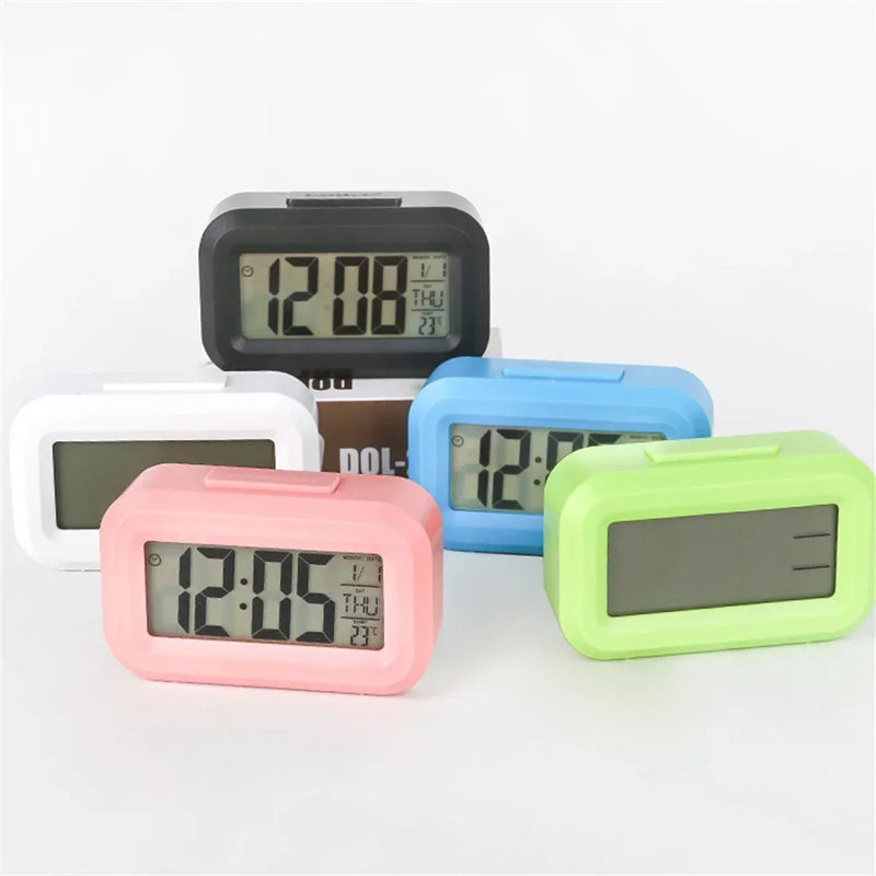 LED Digital Alarm Clock Mini Alarm Clock Suitable for Home Office Bedside Table Kids Bedroom Electronic Clocks Decor Garden