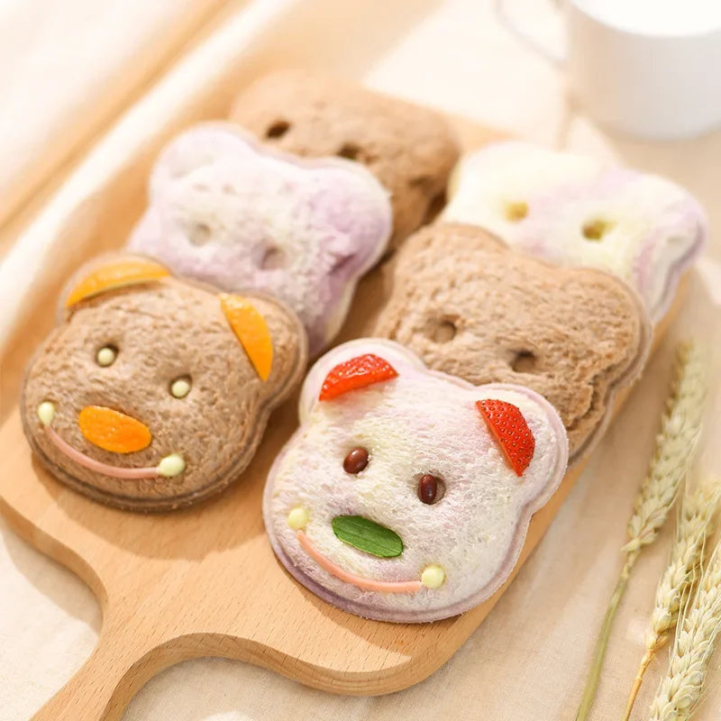 Cute Bear Sandwich Mold Toast Bread Making Cutter Mould Cute Baking Pastry Tools Children Interesting Food Kitchen Accessories