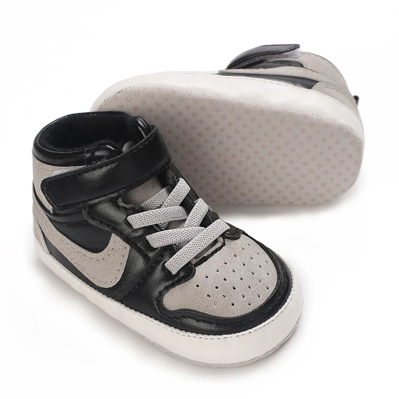 Fashionable baby shoes trendy baby high top casual sports shoes first step walking shoes for boys and girls aged 0-18 months